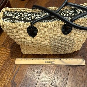 Express great summer straw tote.